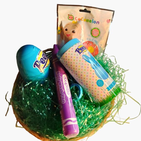 Bathtime Fun easter Basket  Peeps Bubbles Crayola Body Wash Coco Melon Bomb Soap - Picture 2 of 10